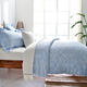 Cozy inn 湛青-淺藍 加大四件組 300織精梳棉兩用被床包組 product thumbnail 3