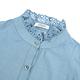 OUWEY歐薇 萊賽爾孔洞蕾絲造型排釦立領上衣(藍色；S-L)3223328101 product thumbnail 3