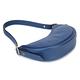 COACH LUNA 素面質感柔軟皮革金屬C字吊飾肩背彎月包-藍色 product thumbnail 4