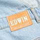 EDWIN 橘標 寬版吊帶牛仔短褲-男-重漂藍 product thumbnail 8