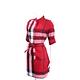 BURBERRY 紅色格紋棉質襯衫式洋裝(附腰帶) product thumbnail 3