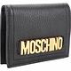 MOSCHINO 金色字母荔紋牛皮釦式短夾(黑色) product thumbnail 3