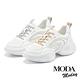 休閒鞋 MODA MODAY 復古運動風異材質牛皮老爹厚底休閒鞋－灰 product thumbnail 7