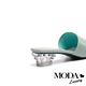 拖鞋 MODA Luxury 柔嫩色彩牛皮方頭低跟穆勒拖鞋－綠 product thumbnail 4