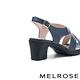 涼鞋 MELROSE 美樂斯 氣質簡約交叉條帶牛皮高跟涼鞋－藍 product thumbnail 4