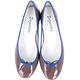 Repetto Camille 漆皮撞色蝴蝶結粗跟鞋(可可/藍) product thumbnail 3
