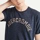 A&F 經典刺繡文字舒適材質短袖T恤-深藍色 AF Abercrombie product thumbnail 4