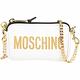 MOSCHINO 字母印花牛皮可拆鍊帶手拿/斜背包(白色) product thumbnail 2