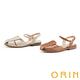 ORIN 寬版編織護趾真皮平底涼鞋 棕色 product thumbnail 7