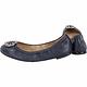 TORY BURCH Liana 鑽飾盾牌納帕皮革娃娃鞋(深藍色) product thumbnail 6