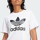 Adidas Trefoil Tee IR9534 女 短袖 上衣 T恤 運動 經典 休閒 三葉草 基本款 白 product thumbnail 6