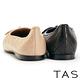TAS 菱格紋縫線羊皮平底鞋 黑色 product thumbnail 4