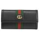 GUCCI Ophidia GG 品牌經典牛皮翻蓋釦式長夾(黑) product thumbnail 2