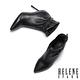 短靴 HELENE SPARK 簡約時尚抓皺全真皮尖頭高跟短靴－黑 product thumbnail 5