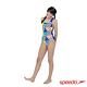 SPEEDO 女孩 運動連身泳裝 DazzleBloc 幾何印花 product thumbnail 4