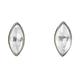 【漢石齋】天然A貨 玻璃種白月光翡翠 隨形白18K金設計耳環(11*5mm*2) product thumbnail 2