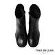 【TINO BELLINI 貝里尼】義大利進口方頭粗跟短靴FWOT019-1(黑色) product thumbnail 3