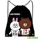 LINE FRIENDS 束口後背袋(黑_戀愛款) product thumbnail 2