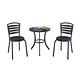 柏蒂家居-巴斯特2尺黑色塑木圓型休閒桌椅組/陽台戶外庭院桌椅-一桌二椅-60x60x64cm product thumbnail 2