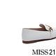低跟鞋 MISS 21 現代摩登飾釦方頭樂福低跟鞋－白 product thumbnail 4