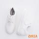 ZUCCA-皮革魔鬼氈厚底休閒鞋-白-z6727we product thumbnail 4