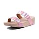 【FitFlop】LOTTIE IRIDESCENT SCALE SLIDES 珍珠光系列雙帶涼鞋-女(柔和粉) product thumbnail 2