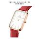 Daniel Wellington DW 手錶 Quadro Pressed Suffolk 20X26經典紅真皮皮革小方錶 DW00100454 product thumbnail 2