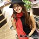 AnnaSofia 軟柔手感棉麻 超大寬版披肩圍巾(玫瑰系-35櫻紅) product thumbnail 3