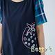 betty’s貝蒂思　水果繡線格紋袖T-shirt(藍色) product thumbnail 4