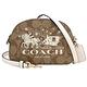 COACH Mini Serena 經典C LOGO馬車印花拉鍊斜背包(駝/白) product thumbnail 2