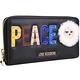 LOVE MOSCHINO PEACE字母鉚釘拼貼拉鍊長夾(黑色) product thumbnail 3