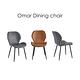 E-home Omar歐瑪PU工業風黑腳休閒餐椅-兩色可選 product thumbnail 5