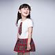 Mini Jule 童裝-洋裝 學院風格紋領帶短袖洋裝(紅) product thumbnail 3