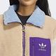 Adidas Sherpa JKT W IN0987 女 立領 外套 休閒 三葉草 羊羔絨 拚色 保暖 粉藍 product thumbnail 5