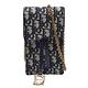 Dior 經典SADDLE系列Oblique提花帆布直式鍊帶斜背包(藍) product thumbnail 2