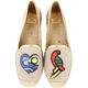 TORY BURCH Parrot Mismatched彩繪圖騰麻編休閒鞋(灰色) product thumbnail 3