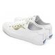 Keds CREW KICK 金Logo皮革綁帶休閒鞋-白 product thumbnail 4