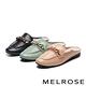 穆勒鞋 MELROSE 時尚質感雙色鍊條穆勒低跟拖鞋－綠 product thumbnail 7