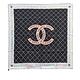 CHANEL 經典LOGO印花絲巾/方巾(黑色) product thumbnail 2