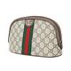 GUCCI Ophidia GG LOGO皮革飾邊化妝包(大/烏木棕) product thumbnail 2