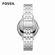 FOSSIL Jacqueline 鑽圈奢華日月女錶 銀色不鏽鋼鍊帶 36MM ES5164 product thumbnail 4