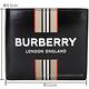 BURBERRY 字母印花標誌牛皮8卡對折短夾(黑色) product thumbnail 6