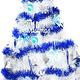 摩達客 6尺特級白色松針葉聖誕樹(藍銀色系)+100燈LED燈2串(附控制器跳機) product thumbnail 3