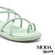 涼鞋  MODA MODAY 優雅氣質純色交叉條帶平底涼鞋－綠 product thumbnail 6