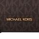 MICHAEL KORS  金字滿版PVC 拉束兩用水桶包(深咖) mini product thumbnail 7