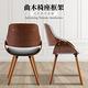 E-home Mattew馬休PU面流線造型曲木餐椅-兩色可選 product thumbnail 7
