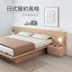 E-home Cozy舒活系1抽收納床頭櫃-原木色 product thumbnail 6