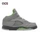 Nike 童鞋 Jordan 5 Retro TD 幼童 銀灰 綠 反光 喬丹 5代 親子鞋 五代 DQ3736-003 product thumbnail 6