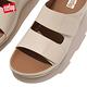 【FitFlop】SHUV ADJUSTABLE TWO-BAR LEATHER SLIDES簡約造型雙帶皮革涼鞋-女(白石色) product thumbnail 6