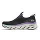 Skechers 休閒鞋 Arch Fit Glide-Step 女鞋 黑 清新紫 鏤空 襪套 固特異 懶人鞋 149387BKMT product thumbnail 2